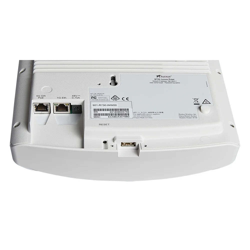 RUCKUS NETWORKS R730 901-R730-WW00 901-R730-EU00 802.11AX Indoor Access Point 8x8:8 In 5GHz & 4x4:4 In 2.4GHz