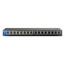 Load image into Gallery viewer, LINKSYS LGS116P 16-Port PoE+ Switch Business Desktop Gigabit Wired Connection Speed Up To 1,000 Mbps 16 Gigabit Ethernet
