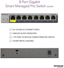 Lataa kuva Galleria-katseluun, NETGEAR GS108T 8-Port Gigabit Ethernet Smart Managed Pro Switch Desktop

