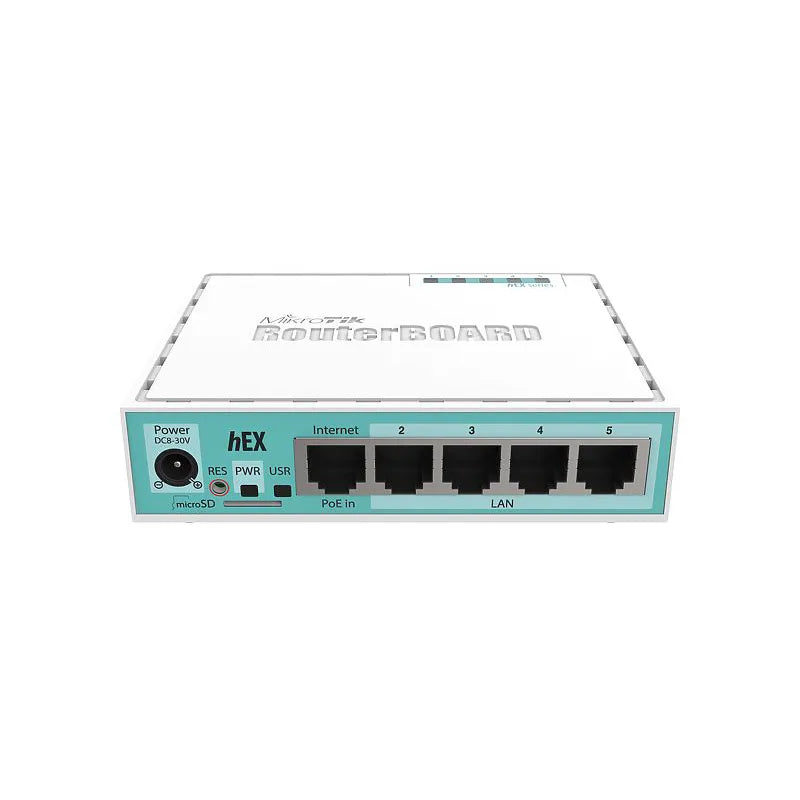 MikroTik RB750Gr3 Hex ROS 5-Port Mini Router 5x1000Mbps Ports RouterOS L4