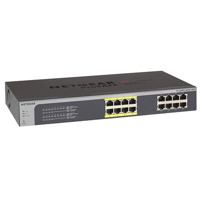 NETGEAR JGS516PE ProSafe Plus Ethernet Switch 16 Ports 8xPOE 8xRJ-45 10/100/1000Base-T Desktop