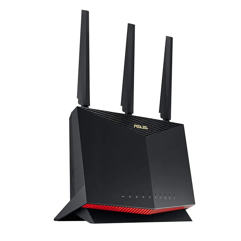 Игровой Wi-Fi-маршрутизатор ASUS RT-AX86U AX5700 ROG, 5700 Мбит/с, двухдиапазонный Wi-Fi 6, 802.11ax, площадь до 2500 кв. футов, более 35 устройств, NVIDIA GeForce