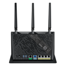 Kép betöltése a galériamegjelenítőbe: ASUS RT-AX86U AX5700 ROG Gaming WiFi Router 5700 Mbps Dual Band Wi-Fi 6 802.11ax, Up To 2500 Sq Ft &amp; 35+ Devices, NVIDIA GeForce
