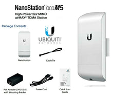 Load image into Gallery viewer, UBIQUITI LocoM5 UBNT NanoStation Loco M5 5GHz, Outdoor Wireless Network Bridge AirMax 13dBi, Wi-Fi CPE Within 2 KM, 1 Piece
