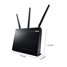 Indlæs billede til gallerivisning ASUS RT-AC68U AC1900 1900Mbps Wi-Fi 5 AiMesh for Mesh Whole Home WiFi Dual-Band Router, Upgradable Merlin System AiProtection
