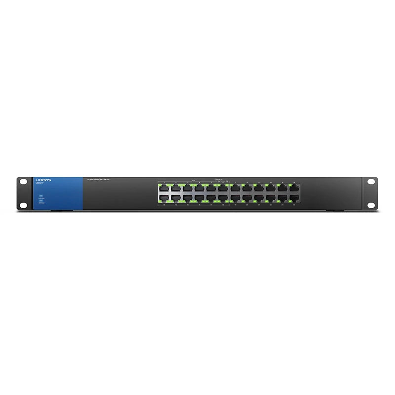 LINKSYS LGS124P PoE+ Switch 16-Port Business Desktop Gigabit Wired Connection Speed Up To 1,000 Mbps 24 Gigabit Ethernet