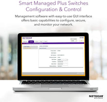 画像をギャラリービューアに読み込む, NETGEAR GS108PE 8-Port Gigabit Ethernet Smart Managed Plus PoE Switch with 4 x PoE 53W, and ProSAFE Limited Lifetime Protection
