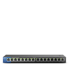 Load image into Gallery viewer, LINKSYS LGS116P 16-Port PoE+ Switch Business Desktop Gigabit Wired Connection Speed Up To 1,000 Mbps 16 Gigabit Ethernet
