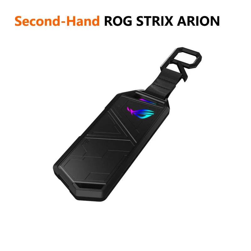 ASUS ROG STRIX ARION External Hard Disk M.2 NVMe SSD Enclosure USB3.2 GEN2 Type-C, Fits PCIe 2280/2260/2242/2230 M/M+B Key