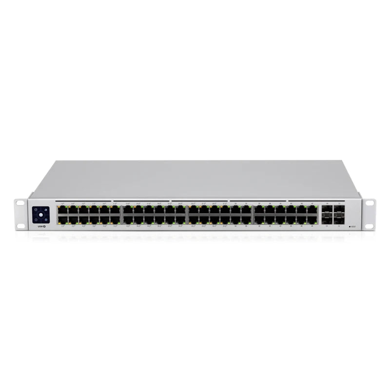 UBIQUITI USW-48-POE Switch 48 PoE, 195W PoE availability, 48-port, Layer 2 PoE switch with a silent, fanless cooling system
