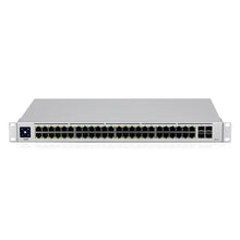 Lade das Bild in den Galerie-Viewer, UBIQUITI USW-48-POE Switch 48 PoE, 195W PoE availability, 48-port, Layer 2 PoE switch with a silent, fanless cooling system
