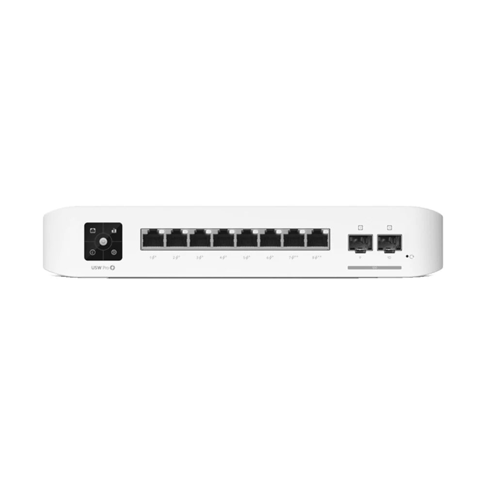 UBIQUITI USW-Pro-8-POE 120W 8 Port PoE Layer 3 Switch Pro 8xGbE PoE+, 6xGbE PoE+ 2xPoE++Ports 2x10G SFP+Ports 56Gbps Capacity