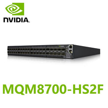 Carica l&#39;immagine nel visualizzatore di Gallery, NVIDIA Mellanox MQM8700-HS2F Quantum HDR InfiniBand Switch 1U 40 x HDR 200Gb/s Ports 16Tb/s Aggregate Switch Throughput
