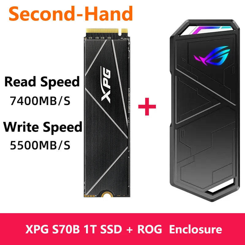 ASUS ROG STRIX ARION External Hard Disk M.2 NVMe SSD Enclosure USB3.2 GEN2 Type-C, Fits PCIe 2280/2260/2242/2230 M/M+B Key