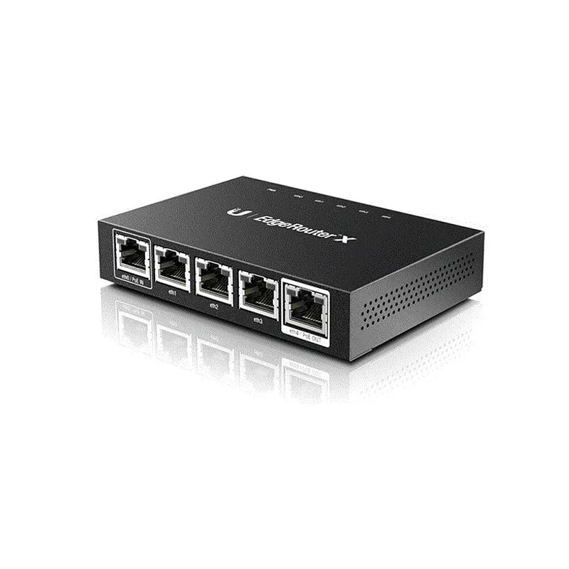 Enrutador UBIQUITI ER-X EdgeRouter X Enrutadores Gigabit Ethernet avanzados Almacenamiento de 256 MB 5 puertos Gigabit RJ45 