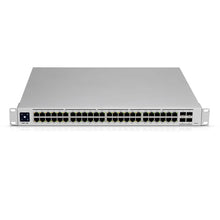 Ladda upp bild till gallerivisning, UBIQUITI USW-Pro-48-PoE Layer 3 Switch Pro 48 Port PoE (40 x GbE PoE+, 8 x GbE, PoE++) 600W, 4x10G SFP+ ports, 176 Gbps Capacity
