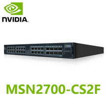 Загрузить изображение в средство просмотра галереи, Коммутатор NVIDIA Mellanox MSN2700-CS2F Spectrum 100GbE 1U с открытым Ethernet, 32x100GbE, посты 
