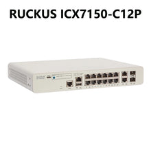 Afbeelding in Gallery-weergave laden, Ruckus Wireless ICX7150-C12P POE Switch ICX7150-C12P-2X1G 12x10/100/1000 Mbps PoE+Ports 124W 2x1GbE Uplink/Stacking SFP/SFP+
