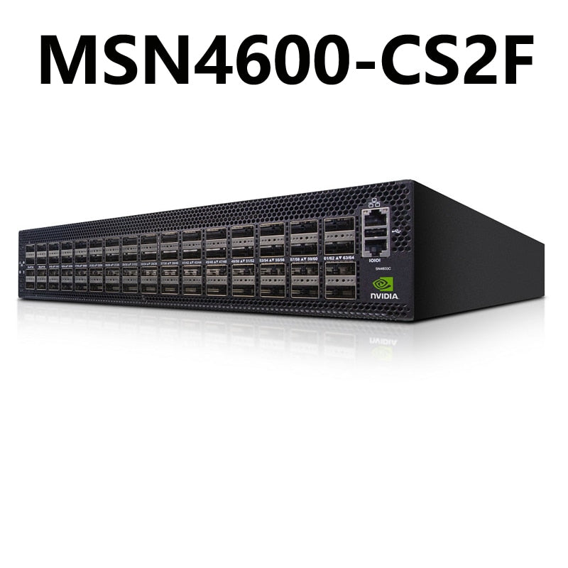 NVIDIA Mellanox MSN4600-CS2F Spectrum-3 100GbE 2U Open Ethernet Switch Onyx System 64x200GbE QSFP28