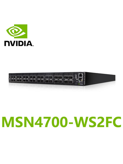 NVIDIA Mellanox MSN4700-WS2FC Spectrum-3 400GbE 1U Open Ethernet Switch Cumulus Linux System 32x400GbE QSFPDD