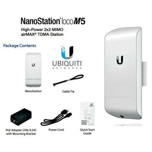 Load image into Gallery viewer, UBIQUITI LocoM5 UBNT NanoStation Loco M5 5GHz, Outdoor Wireless Network Bridge AirMax 13dBi, Wi-Fi CPE Within 2 KM, 1 Piece
