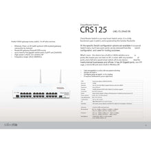 Загрузить изображение в средство просмотра галереи, Mikrotik CRS125-24G-1S-2HnD-IN Cloud Router Gigabit Switch, Fully Manageable Layer 3, 24x 10/100/1000Mbps
