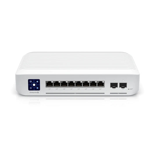 UBIQUITI USW-Enterprise-8-POE, 8xPoE Layer 3 Switch Enterprise, 8x2.5GbE PoE+ RJ45 ports, 2x10G SFP+ ports, 120W PoE Switch