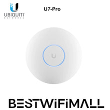 Carica l&#39;immagine nel visualizzatore di Gallery, UBIQUITI U7-Pro Ceiling-mounted WiFi 7 AP With 6 Spatial Streams And 6 GHz 140m²(1,500 ft²) Wireless Access Point, 300+Connected
