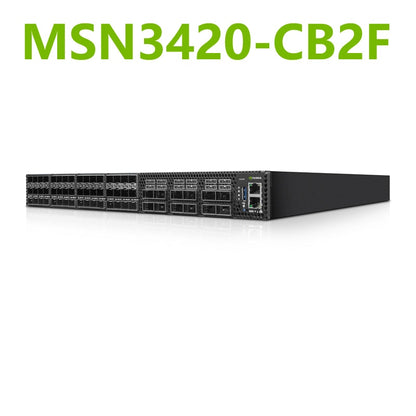 NVIDIA Mellanox MSN3420-CB2F Spectrum-2 25GbE/100GbE 1U Open Ethernet Switch Onyx System 48x25GbE and 12x100GbE QSFP28 and SFP28