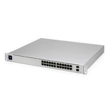 Ladda upp bild till gallerivisning, UBIQUITI USW-Pro-24-POE 24 Port PoE Layer 3 Switch Pro (16 x GbE PoE+, 8 x GbE, PoE++) 400W, 2x10G SFP+ ports, 88 Gbps Capacity
