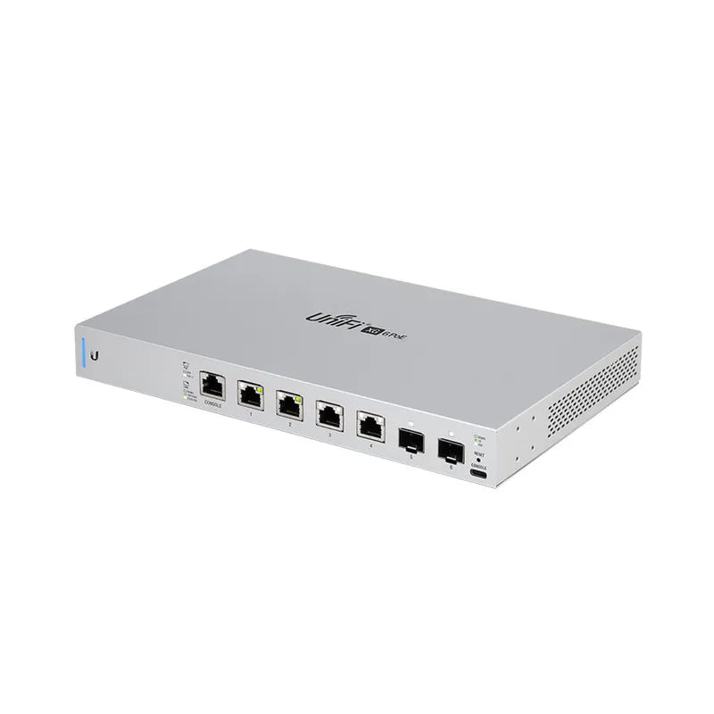 Ubiquiti US-XG-6POE 10 GbE PoE Switch 170W, SFP+ (Gen1), 4x1/2.5/5/10 GbE PoE++ ports, 2x10G SFP+ ports, Layer 3 switching, 2xDC
