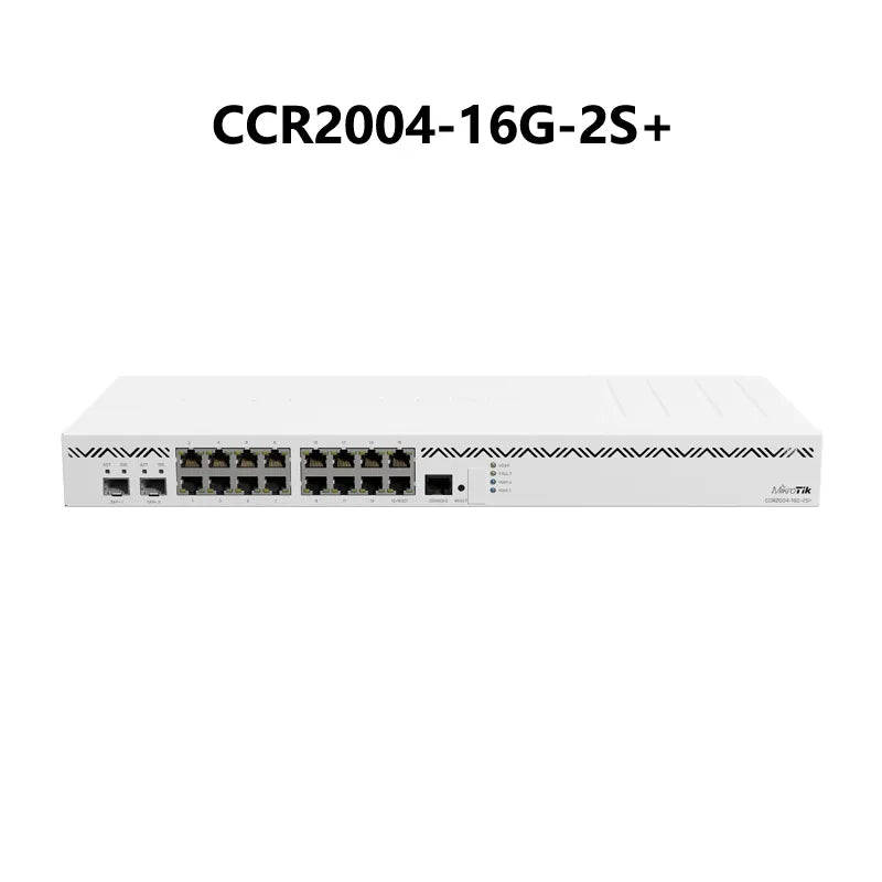 Mikrotik CCR2004-16G-2S+PC или CCR2004-16G-2S+ Маршрутизатор серии CCR2004, 16 портов Gigabit Ethernet, 2 клетки 10G SFP+