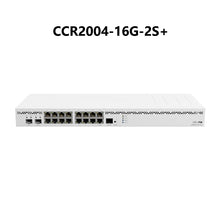 Загрузить изображение в средство просмотра галереи, Mikrotik CCR2004-16G-2S+PC или CCR2004-16G-2S+ Маршрутизатор серии CCR2004, 16 портов Gigabit Ethernet, 2 клетки 10G SFP+
