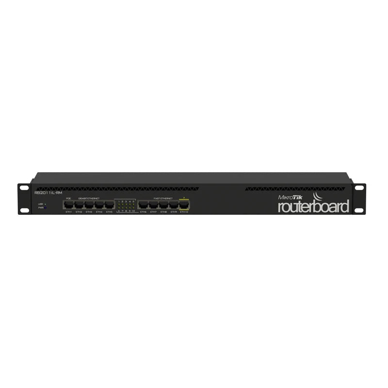 MikroTik RB2011IL-RM Router 600MHz 64MB Passive PoE 5x10/100Mbps, 5x10/100/1000Mbps RB2011iL