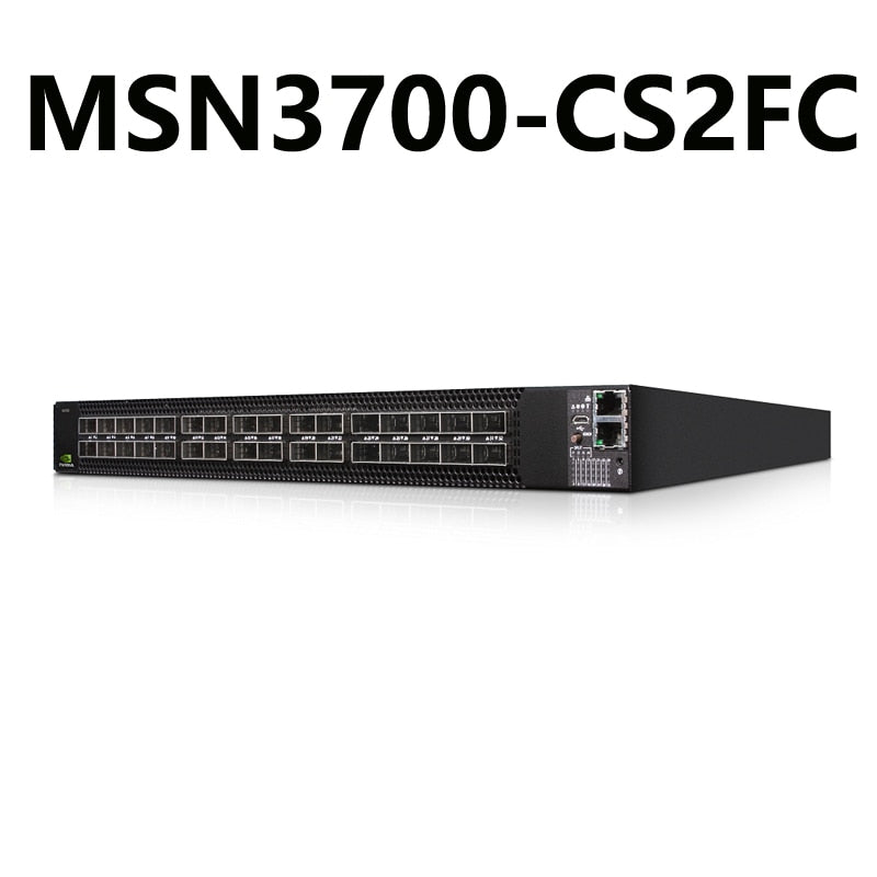 NVIDIA Mellanox MSN3700-CS2FC Spectrum-2 100GbE 1U Open Ethernet Switch Cumulus Linux System 32x100GbE QSFP28