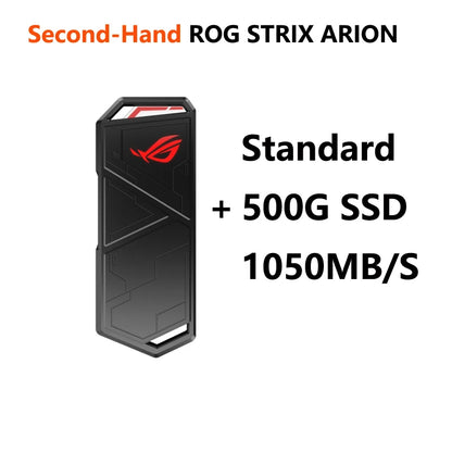 ASUS ROG STRIX ARION External Hard Disk M.2 NVMe SSD Enclosure USB3.2 GEN2 Type-C, Fits PCIe 2280/2260/2242/2230 M/M+B Key