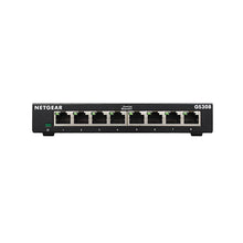 Carica l&#39;immagine nel visualizzatore di Gallery, NETGEAR GS308 8-Port Gigabit Ethernet Unmanaged Switch Metal shell, Gigabit 8-port 300 Series SOHO Unmanaged Switch
