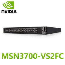 Ladda upp bild till gallerivisning, NVIDIA Mellanox MSN3700-VS2FC Spectrum-2 200GbE 1U Open Ethernet Switch Cumulus Linux System 32 x 200GbE QSFP56

