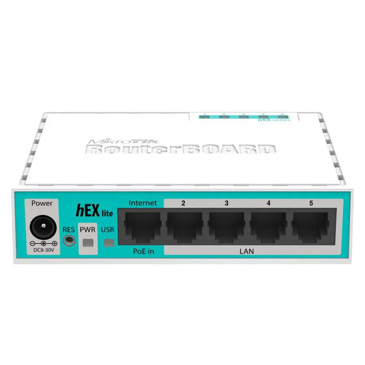 MikroTik RB750R2 RouterBOARD hEX Lite 5 ports Router 5x10/100 PoE RouterOS L4 ( RB750r2 ) CPU 850MHz