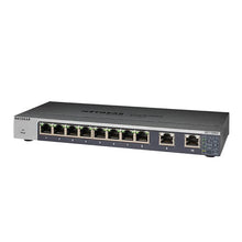 Indlæs billede til gallerivisning NETGEAR GS110MX Unmanaged Switch 10 Gigabit/Multi-Gigabit 8 Port Gigabit Ethernet, with 2 Port 5 Speed 56Gbps Bandwidth
