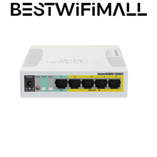 Load image into Gallery viewer, MikroTik CSS106-1G-4P-1S / RB260GSP 5x Gigabit PoE Out Ethernet Smart Switch, SFP Cage, Plastic Case, SwOS
