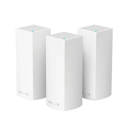 LINKSYS WHW0303 WHW0302 WHW0301 Velop Intelligent Mesh WiFi Router, Tri-Band Whole Home Wi-Fi Network System, 1-3 Packs White