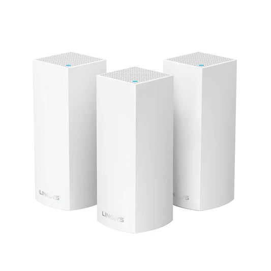 LINKSYS WHW0303 WHW0302 WHW0301 Velop Intelligent Mesh WiFi Router, Tri-Band Whole Home Wi-Fi Network System, 1-3 Packs White