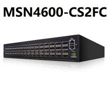 Cargar imagen en el visor de la galería, NVIDIA Mellanox MSN4600-CS2FC Spectrum-3 100GbE 2U Conmutador Ethernet abierto Sistema Cumulus Linux 64x200GbE QSFP28 
