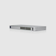 Lade das Bild in den Galerie-Viewer, UBIQUITI USW-24-POE 24 PoE Port Switch Layer 2 PoE switch with fanless cooling system 2x1G SFP ports 95W total PoE availability
