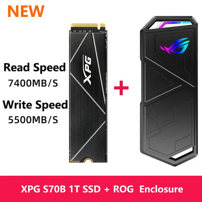 ASUS ROG STRIX ARION External Hard Disk M.2 NVMe SSD Enclosure USB3.2 GEN2 Type-C, Fits PCIe 2280/2260/2242/2230 M/M+B Key