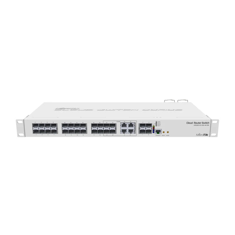 MikroTik CRS328-4C-20S-4S+RM Smart Switch 20xSFP cages, 4xSFP+, 4xCombo ports (Gigabit Ethernet or SFP), 800MHz CPU, 512MB RAM