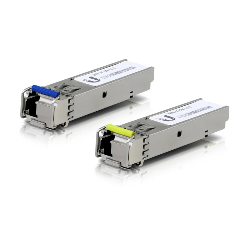 UBIQUITI UF-SM-1G-S SFP+ Modules And Cabling For 3KM, 1.25 Gbps UFiber Modules And LC Single-Mode Fiber Cabling 2 Packs