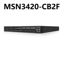 Загрузить изображение в средство просмотра галереи, NVIDIA Mellanox MSN3420-CB2F Spectrum-2 25GbE/100GbE 1U Открытый коммутатор Ethernet Система Onyx 48x25GbE и 12x100GbE QSFP28 и SFP28 
