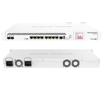 MikroTik CCR1036-8G-2S+ Router 1U Rackmount 8x Gigabit Ethernet 2x SFP+ Cages LCD 36 Cores x 1.2GHz CPU 8GB RAM Dual PSU